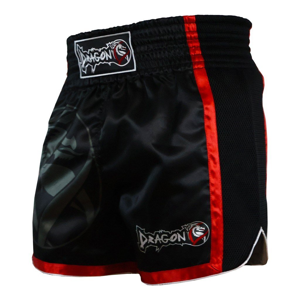 DragonDo MT3092 Black Muay Thai Shorts 