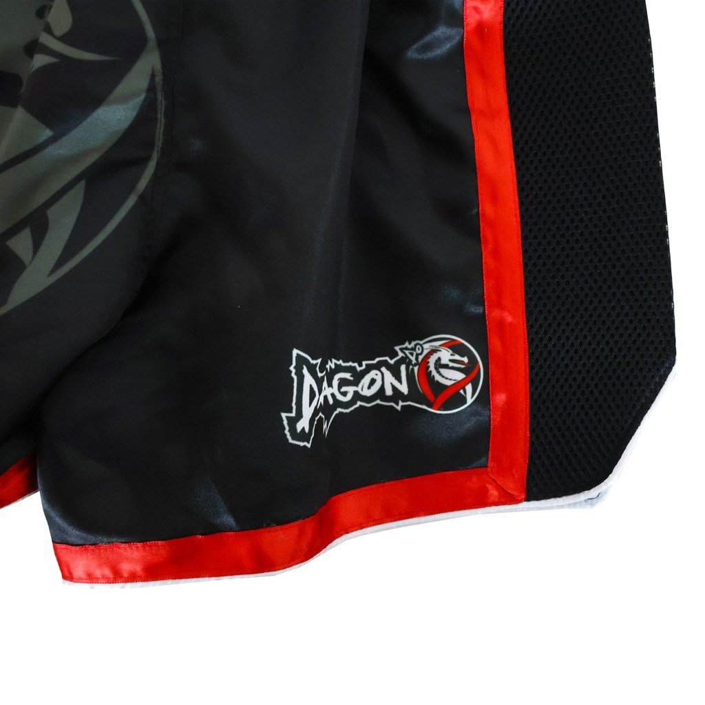DragonDo MT3092 Black Muay Thai Shorts 