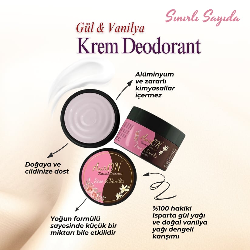 Gül & Vanilya Krem Deodorant