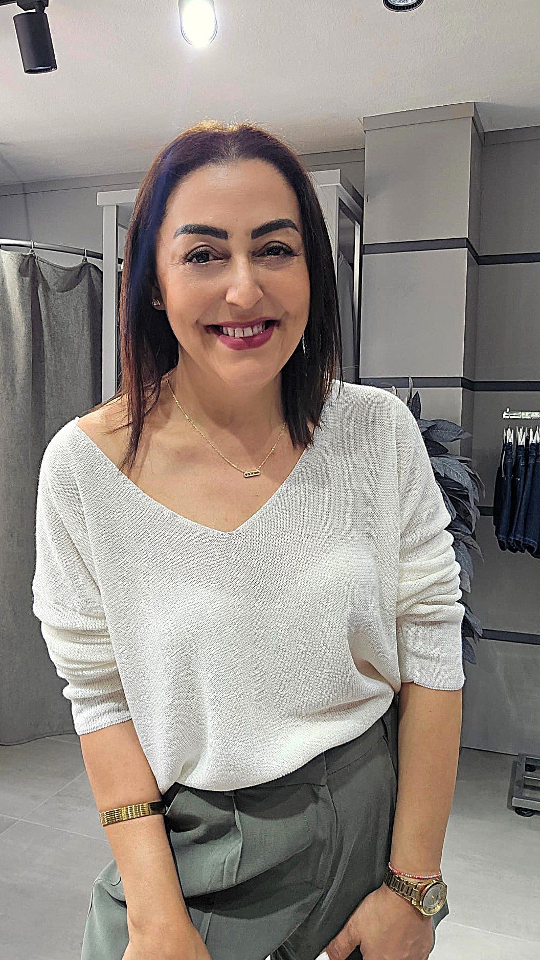 DLVN V YAKA DÖKÜMLÜ MERSERİZE - EKRU