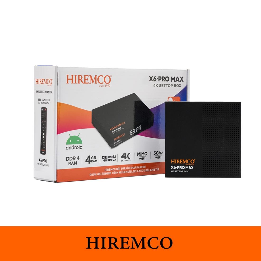 Hiremco X6 PRO MAX 128GB Android Box