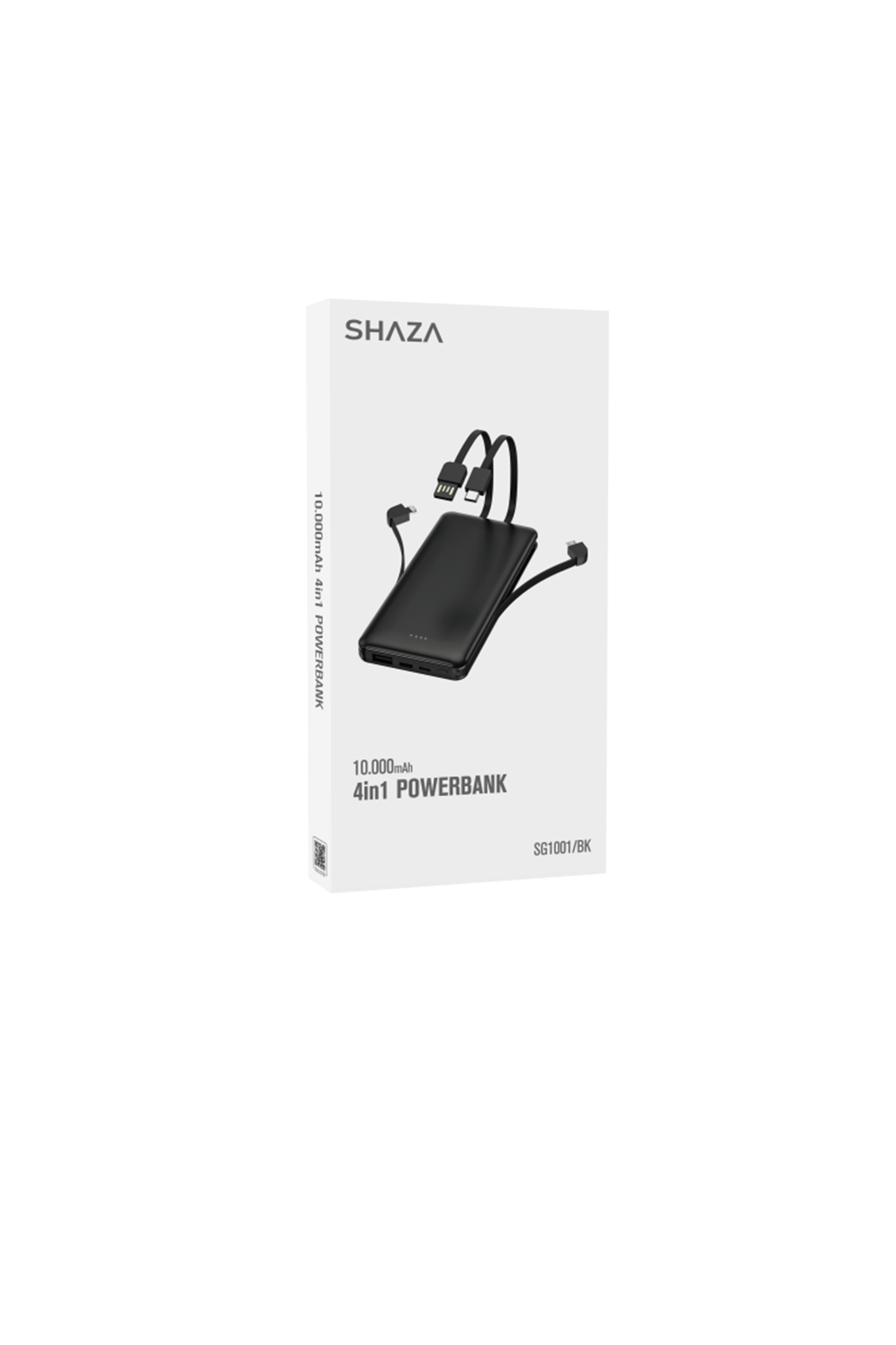 Shaza 10.000 mAh 4in1 Smart Chip Powerbank Siyah SG1001/BK