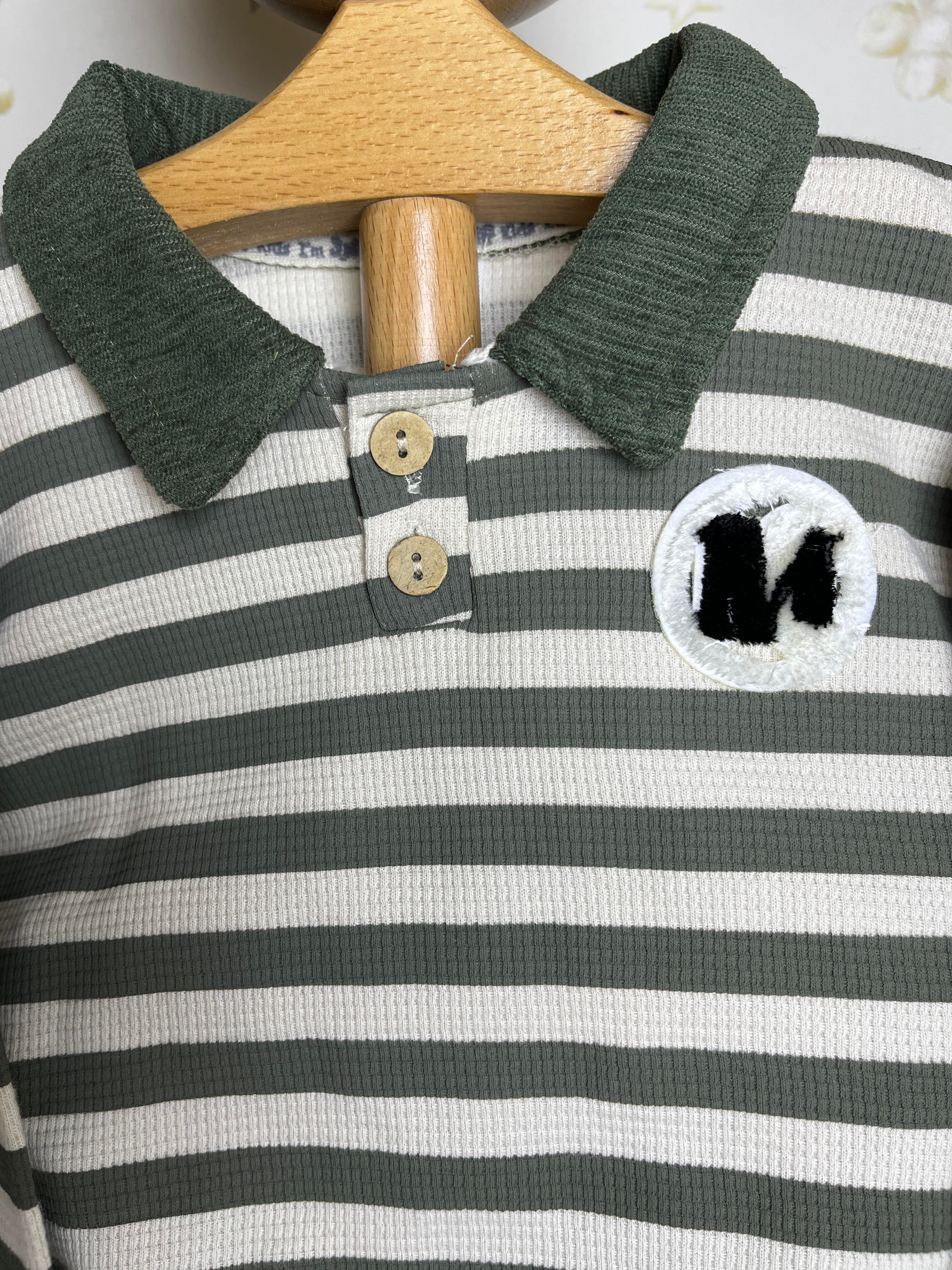 Çizgili Sweatshirt Cep Detaylı Pantolon Takım Erkek Bebek