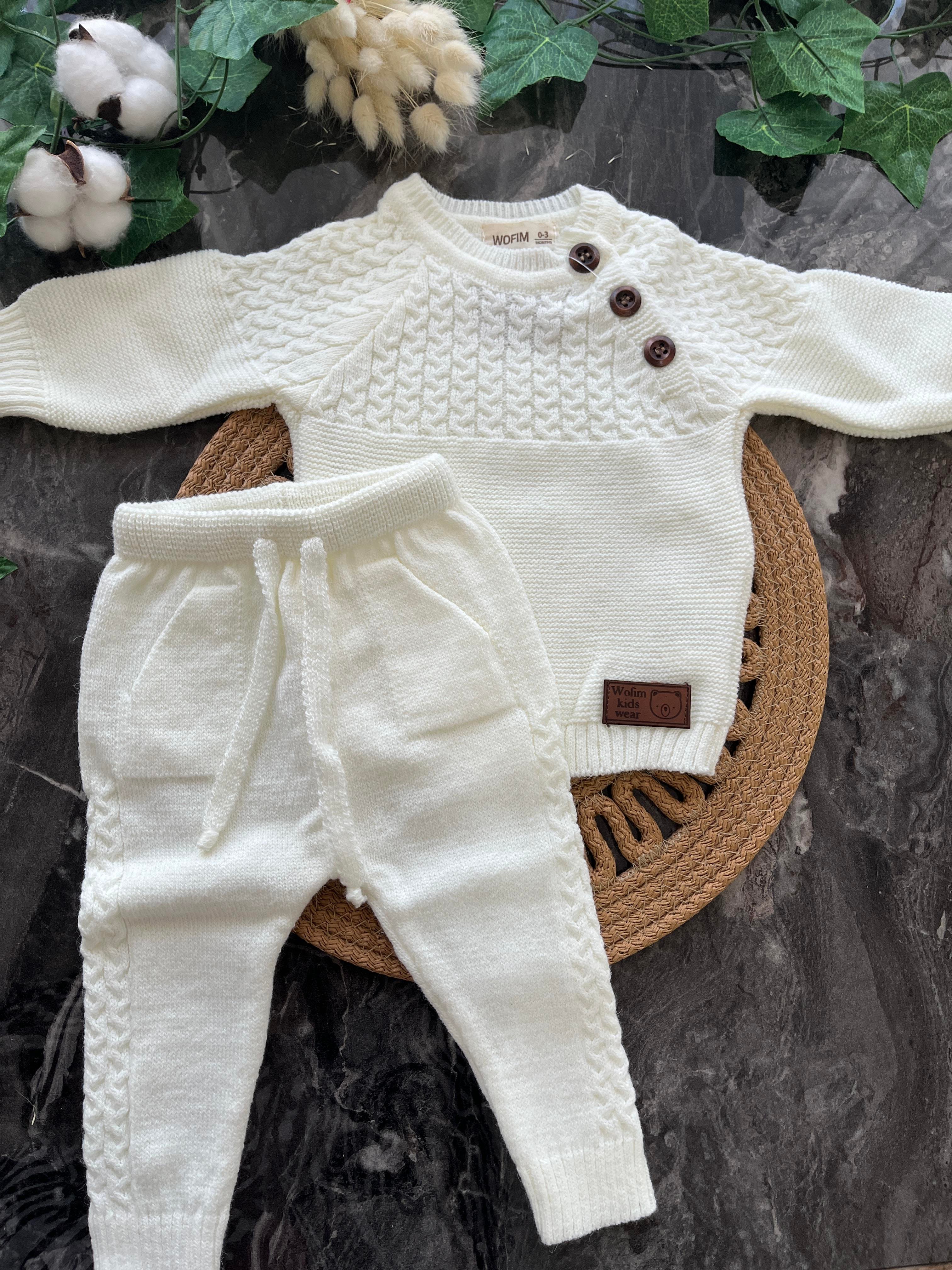 Desenli Triko Unisex Model 0- 3Ay 5'li Set