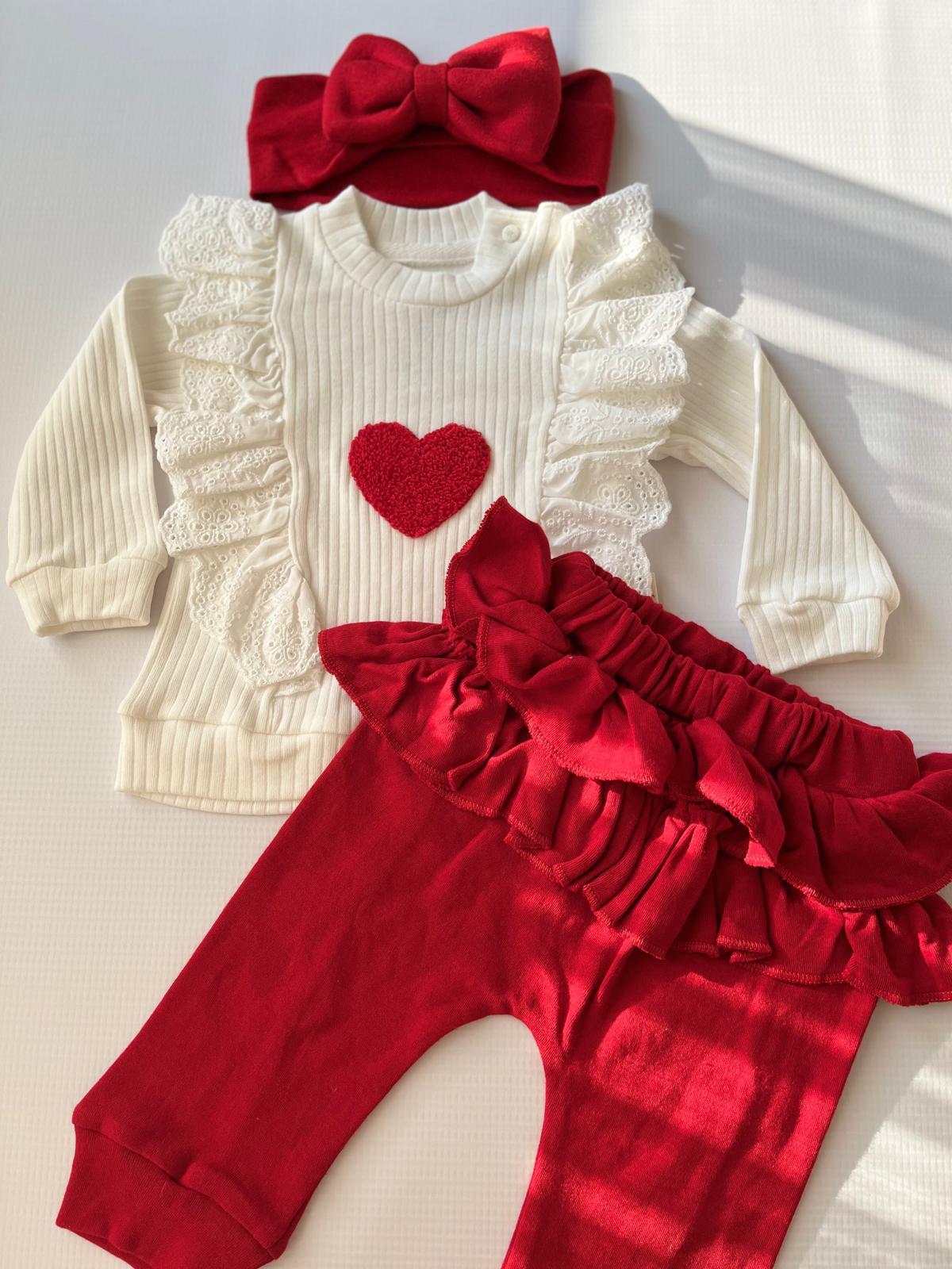 Fukukumbaby Lottie 3lü Takım Kırmızı