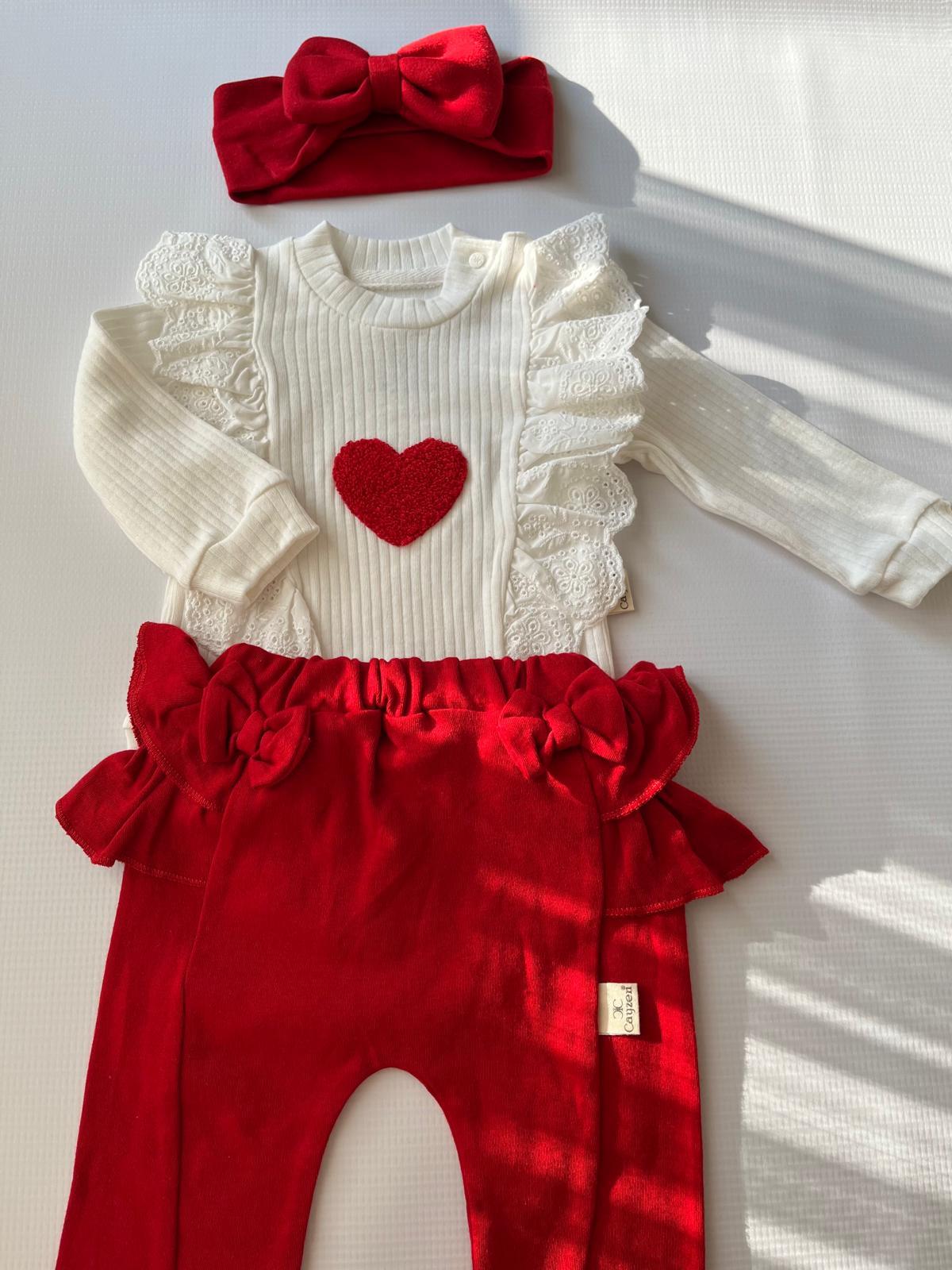 Fukukumbaby Lottie 3lü Takım Kırmızı