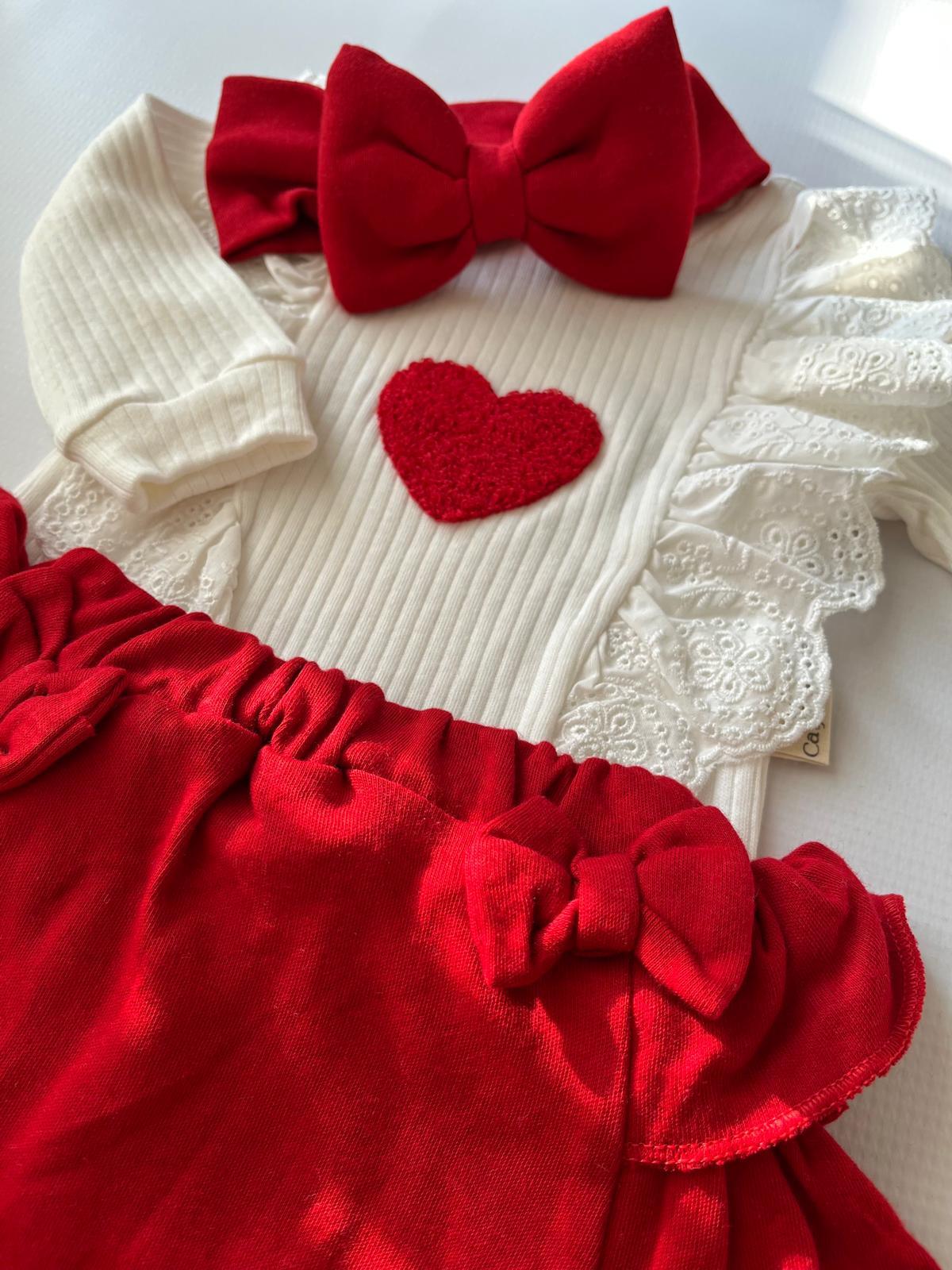 Fukukumbaby Lottie 3lü Takım Kırmızı