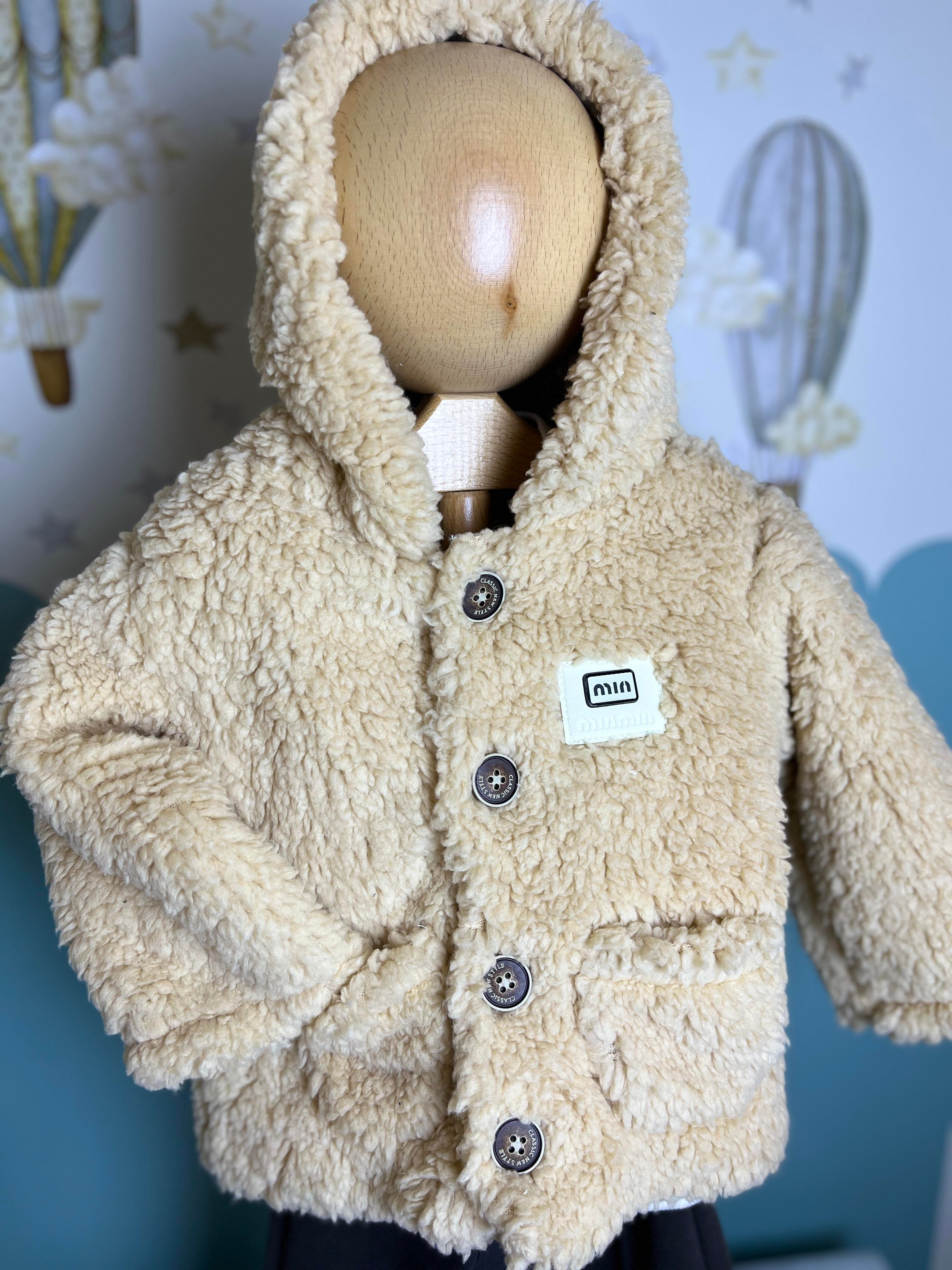 Peluş Hırkalı 3lü Takım Erkek Bebek