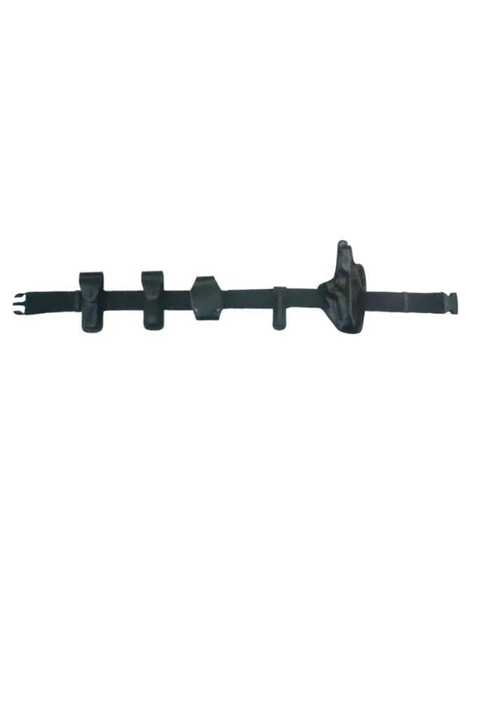 Deri Güvenlik seti - Kemerli Tabanca Kılıfı - Siyah