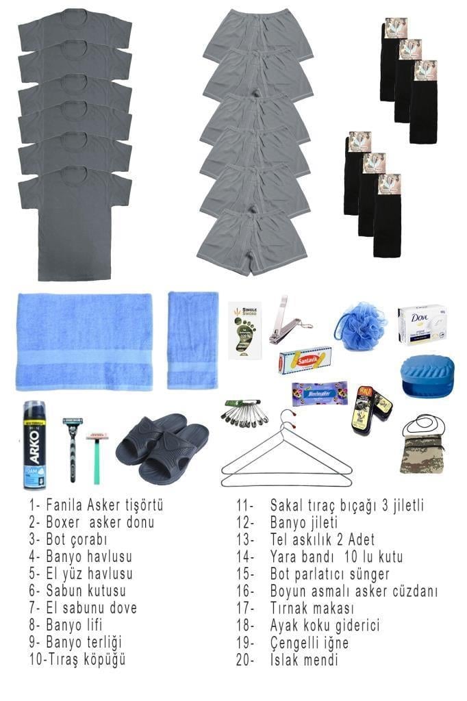 Single Sword 33 Parça Temel Acemi Bedelli Havacı Asker Seti 6 Lı