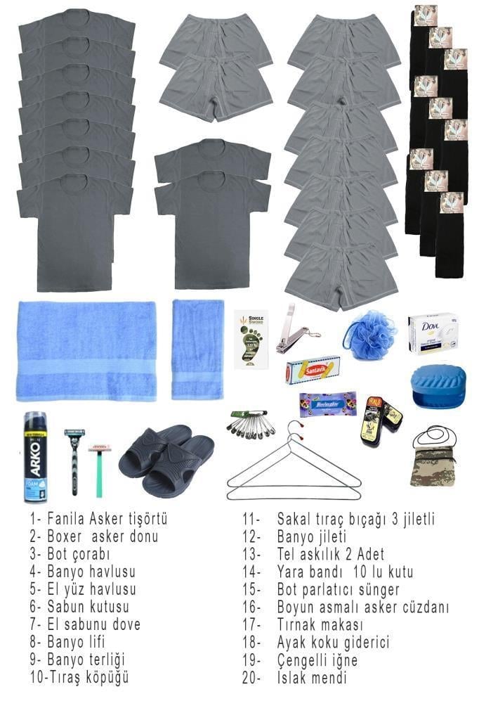 Single Sword 48 Parça Temel Acemi Bedelli Havacı Asker Seti 9 Lu