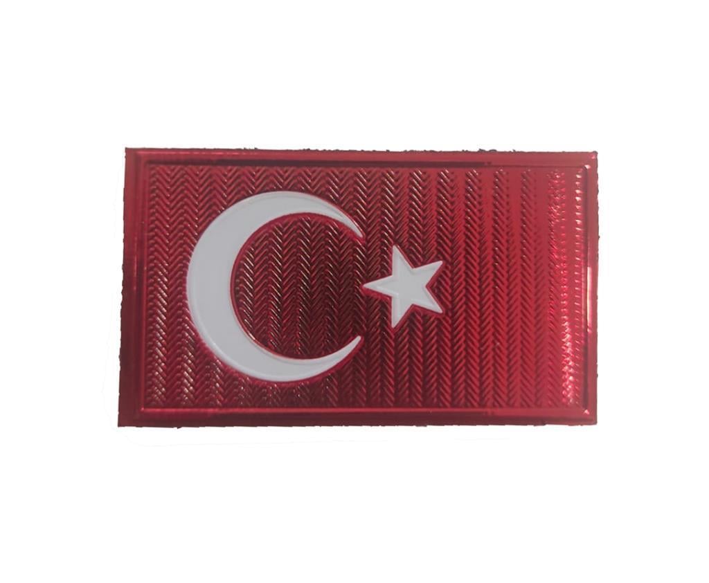 Single Sword Arkası Cırtlı Plastik Bayrak Patch