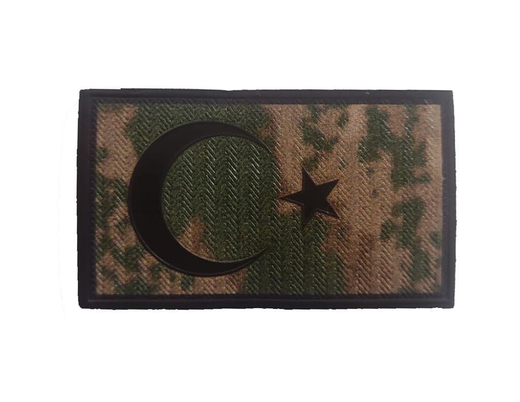 Single Sword Arkası Cırtlı Plastik Bayrak Patch