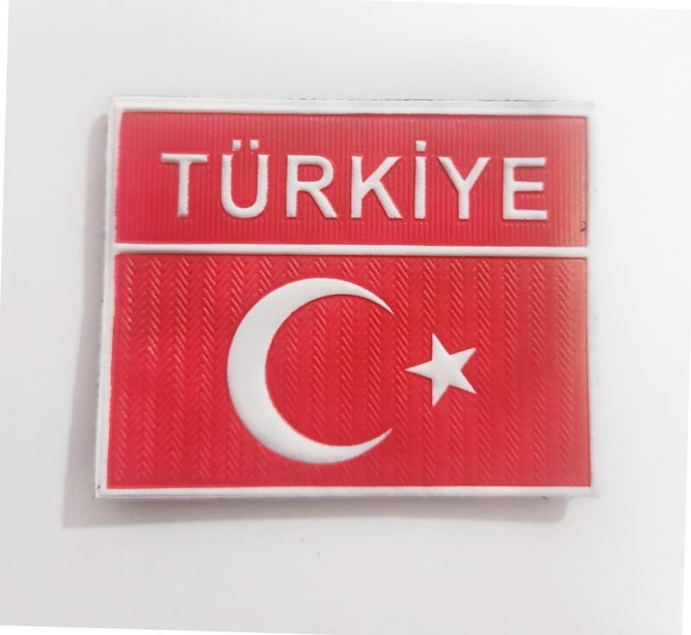 Single Sword Arkası Cırtlı Plastik Bayrak Patch