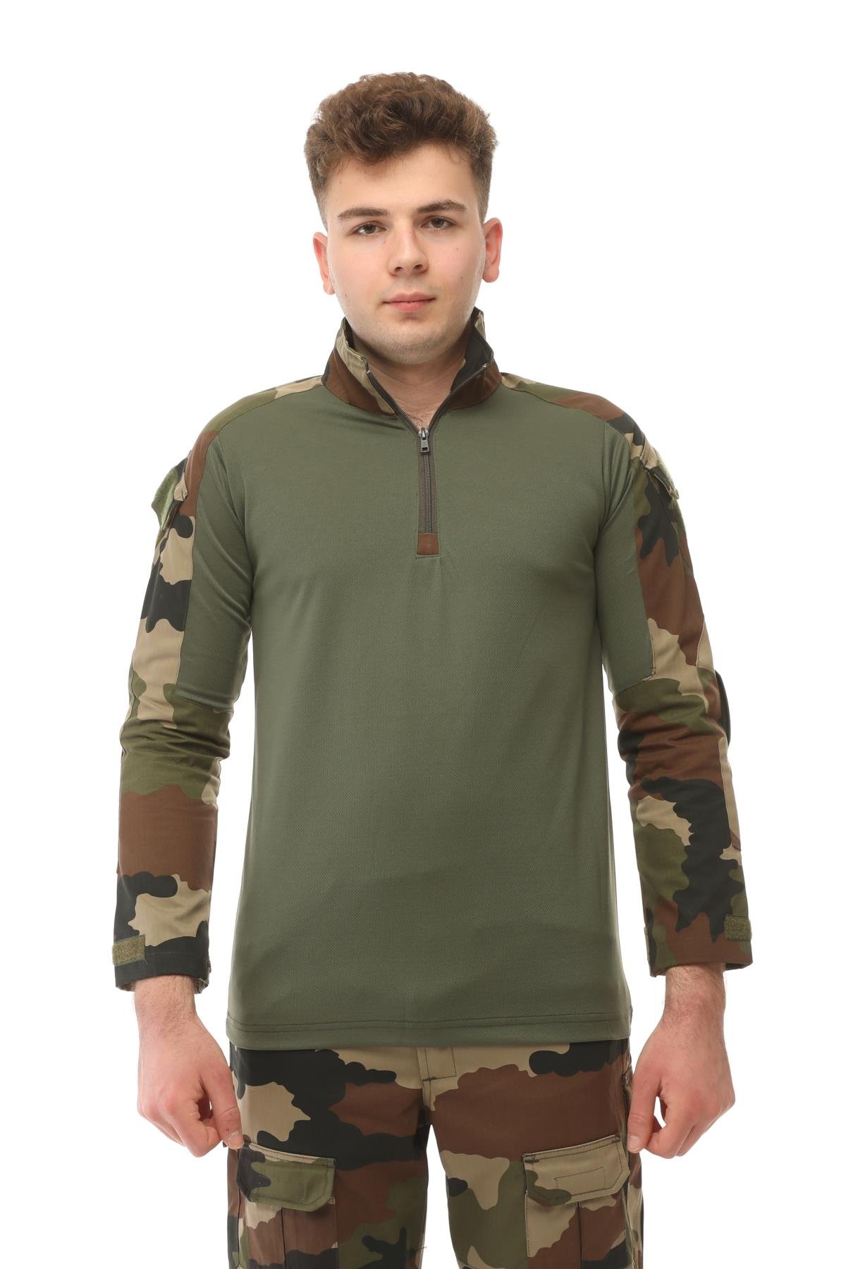 Single Sword Dirsek Detaylı Polo Yaka Kadın&Erkek Combat T-shirt