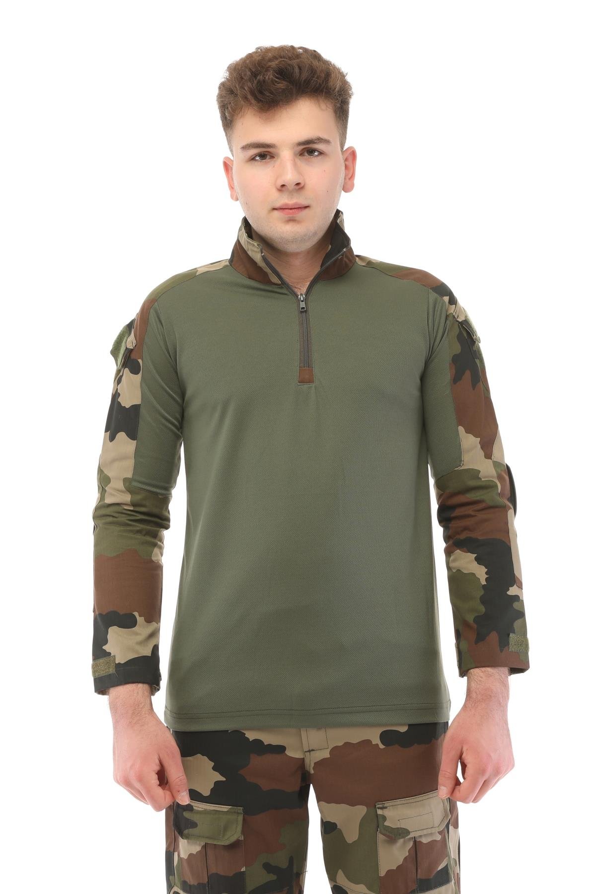 Single Sword Dirsek Detaylı Polo Yaka Kadın&Erkek Combat T-shirt