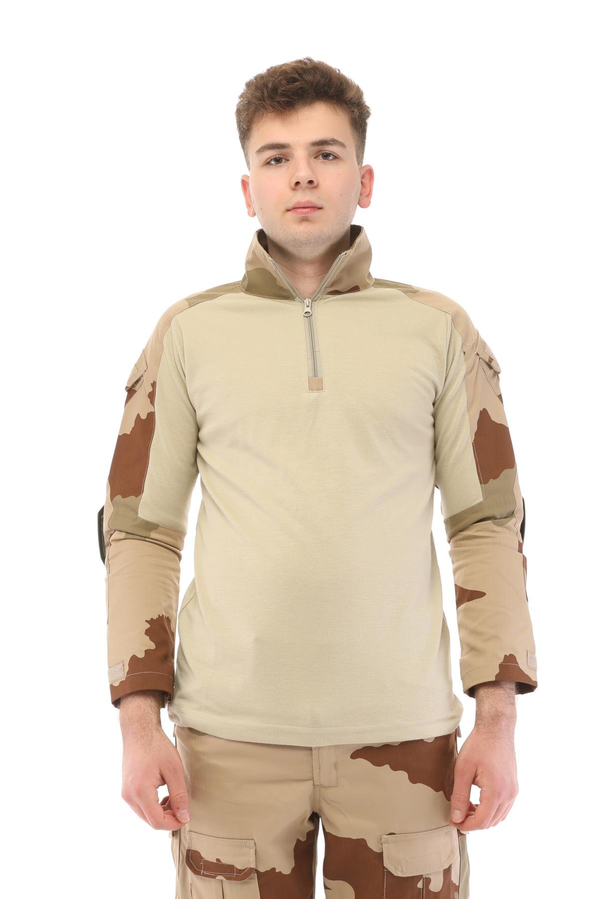 Single Sword Dirsek Detaylı Polo Yaka Kadın&Erkek Combat T-shirt
