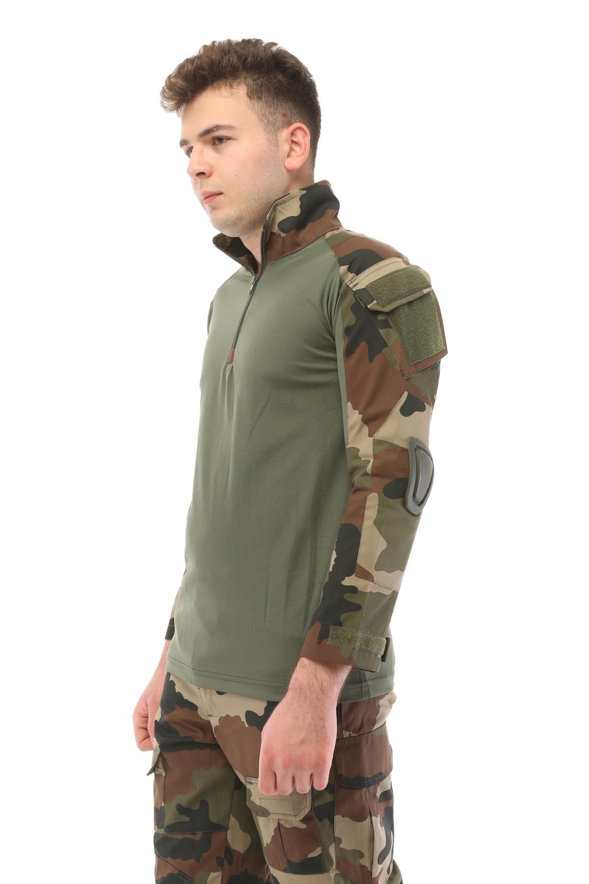 Single Sword Dirsek Detaylı Polo Yaka Kadın&Erkek Combat T-shirt