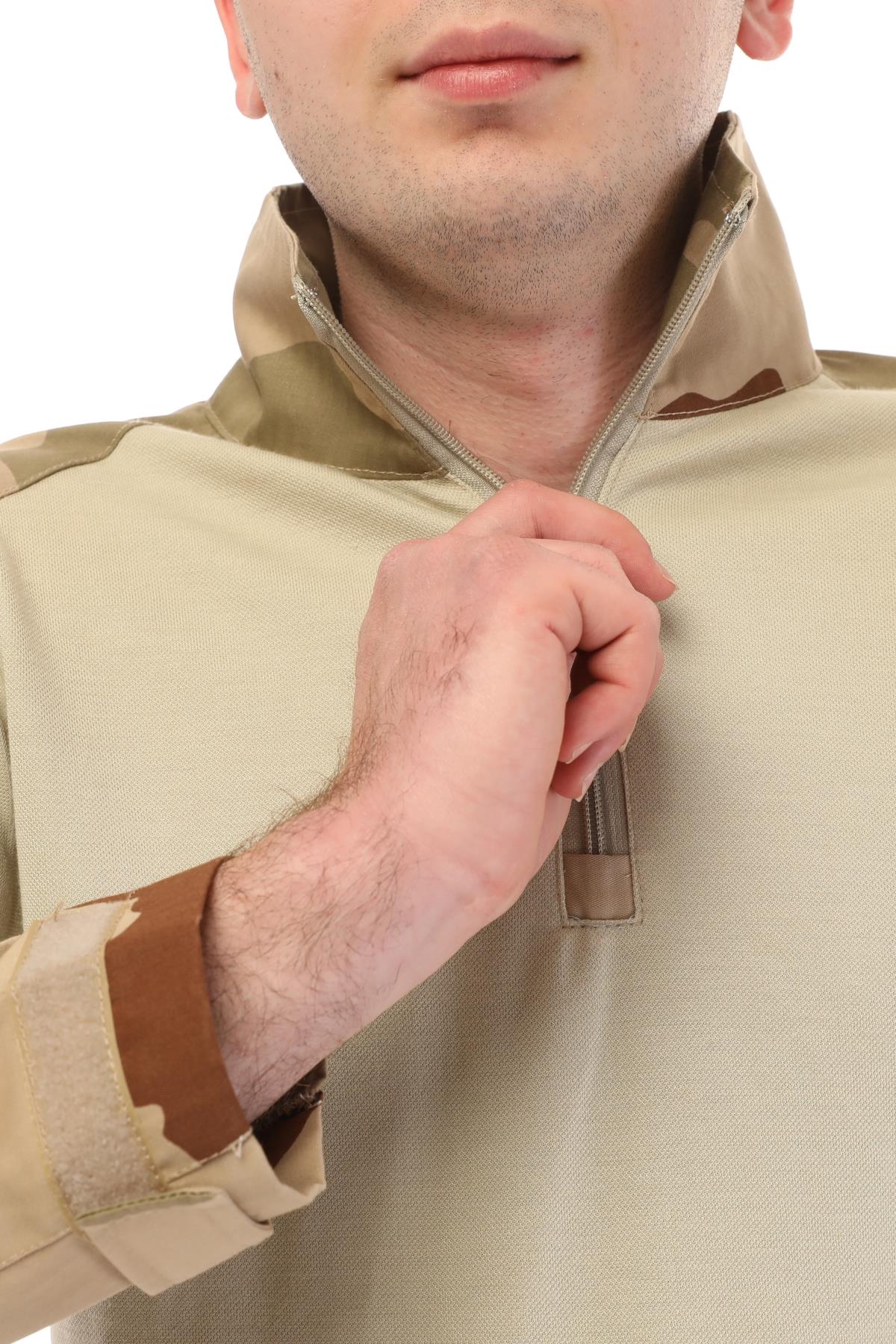 Single Sword Dirsek Detaylı Polo Yaka Kadın&Erkek Combat T-shirt