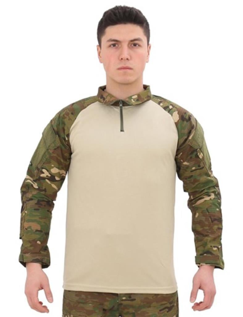 Single Sword Dirsek Detaylı Polo Yaka Kadın&Erkek Combat T-shirt