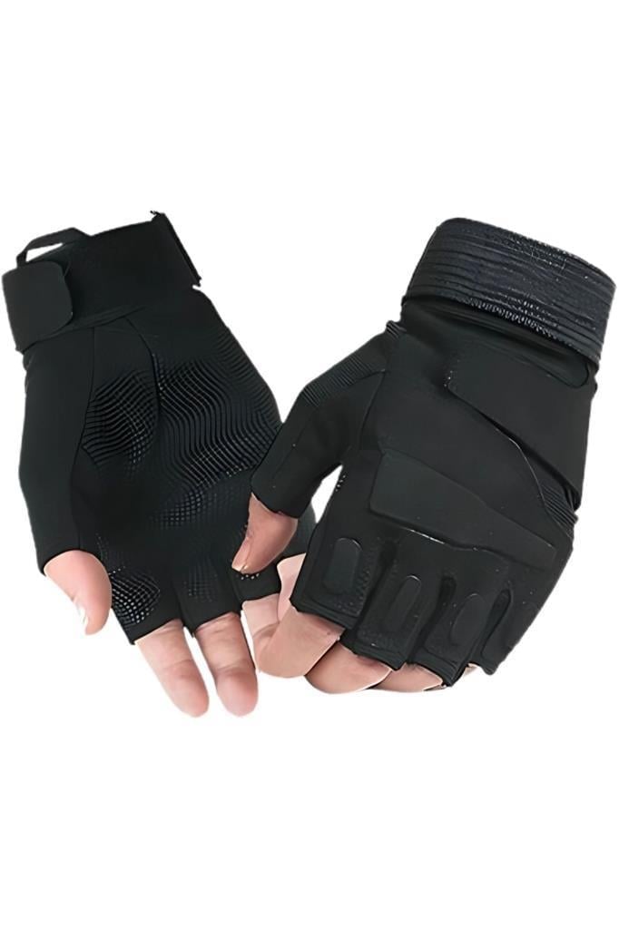 Single Sword Erkek&Kadın Outdoor Spor&Fitness Outdoor Kesik Parmak Eldiven