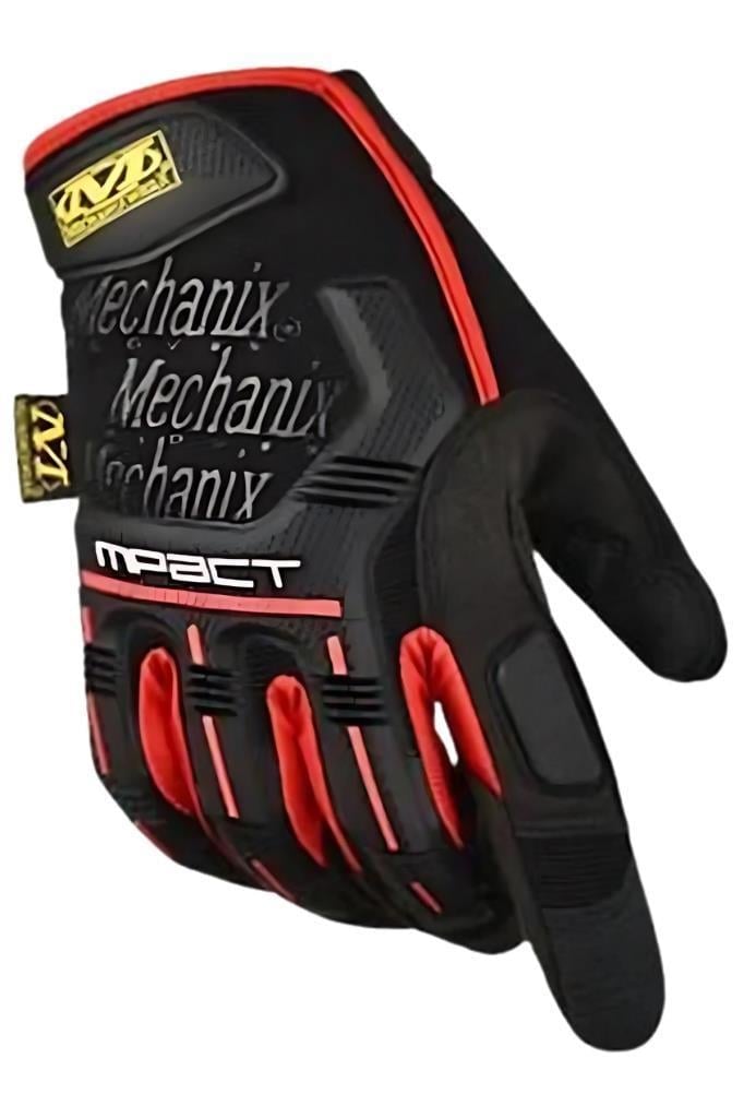 Single Sword Mechanix Tam Parmak Taktik Eldiven, Darbe Emici İş Eldiveni, Dokunmatik Özellikli Motosiklet&Spor Eldiveni, Unisex 