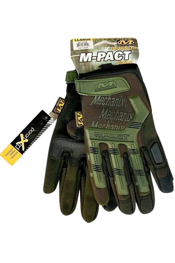 Single Sword Mechanix Tam Parmak Taktik Eldiven, Darbe Emici İş Eldiveni, Dokunmatik Özellikli Motosiklet&Spor Eldiveni, Unisex 