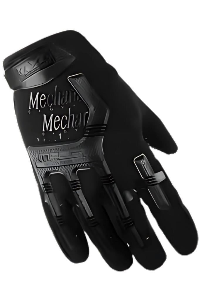 Single Sword Mechanix Tam Parmak Taktik Eldiven, Darbe Emici İş Eldiveni, Dokunmatik Özellikli Motosiklet&Spor Eldiveni, Unisex 