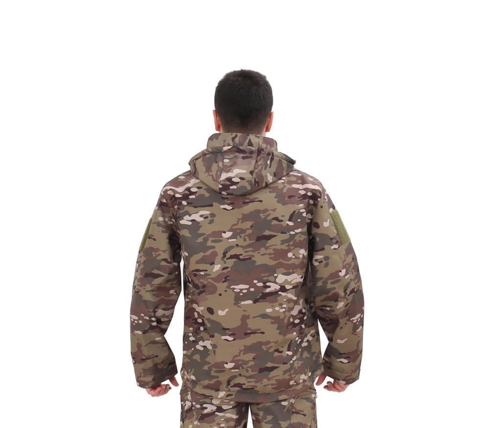 Single Sword Su&Rüzgâr Geçirmez Kapüşonlu Softshell Kışlık Erkek Mont