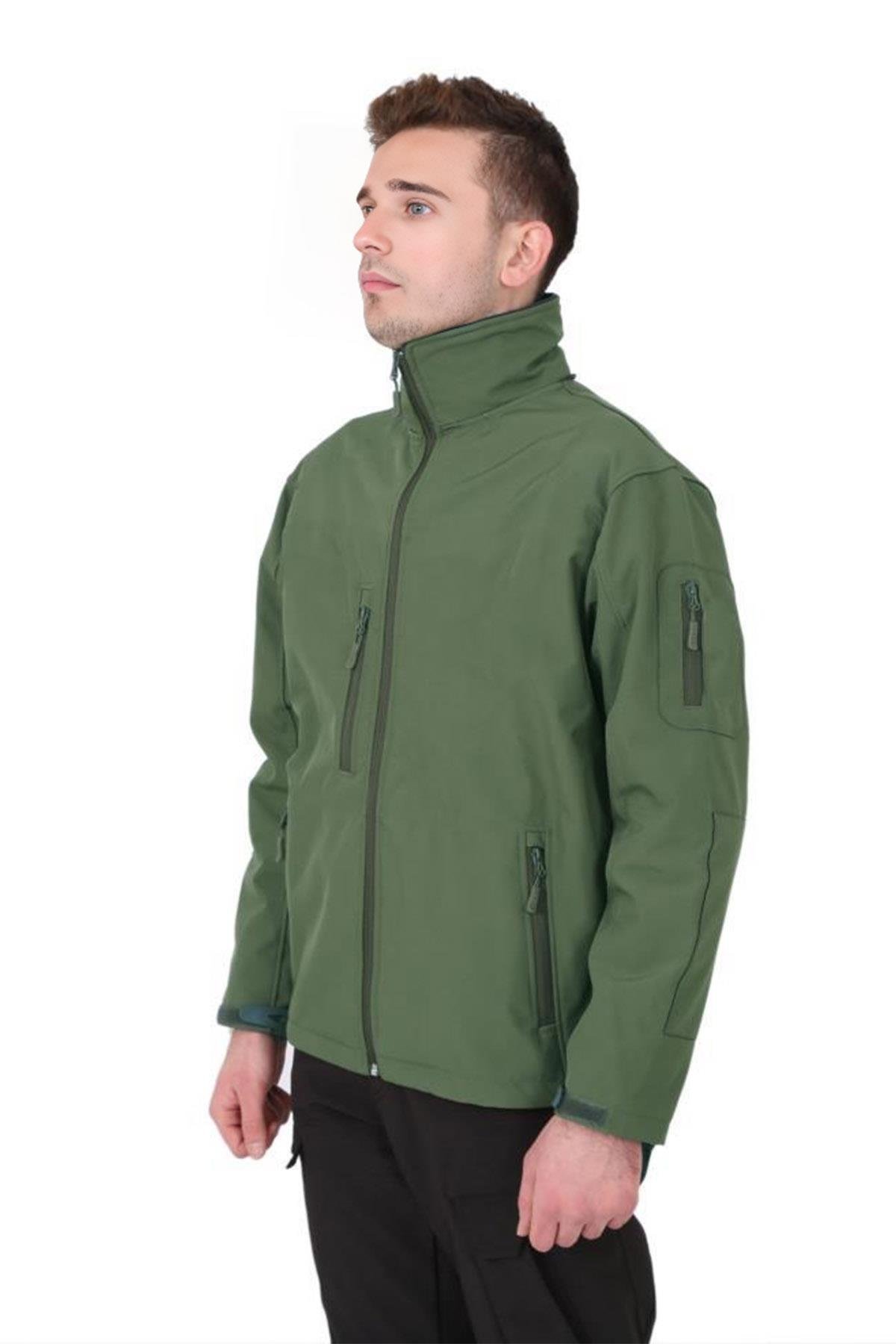 Single Sword Su&Rüzgar Geçirmez Outdoor Softshell Erkek Mont Haki