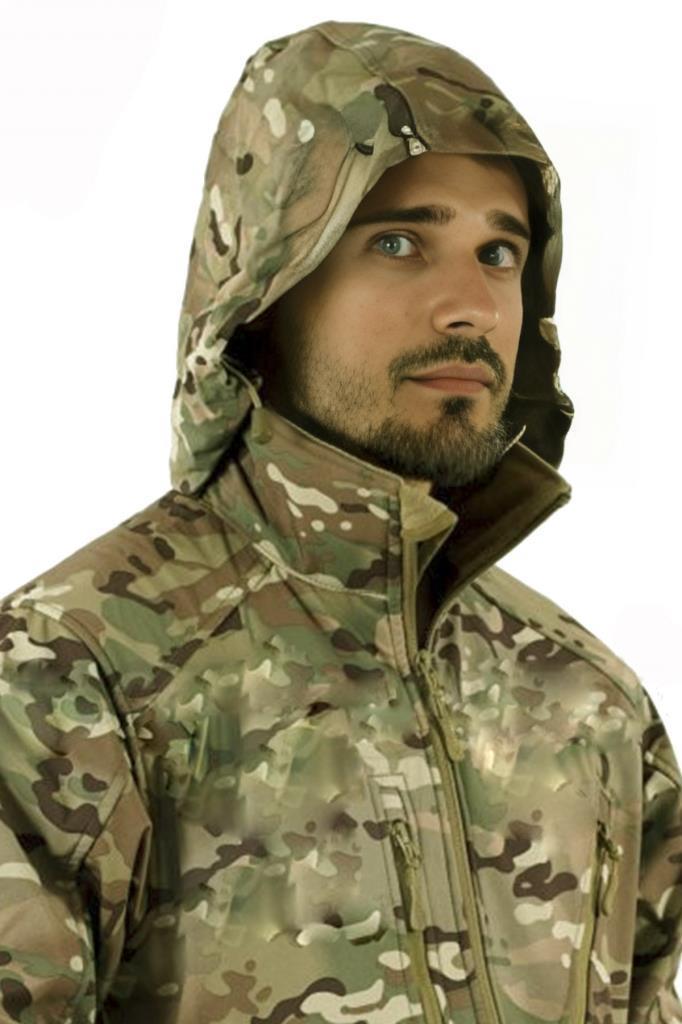 Single Sword Su&Rüzgar Geçirmez Outdoor Softshell Kışlık Erkek Mont (Kapüşonlu)
