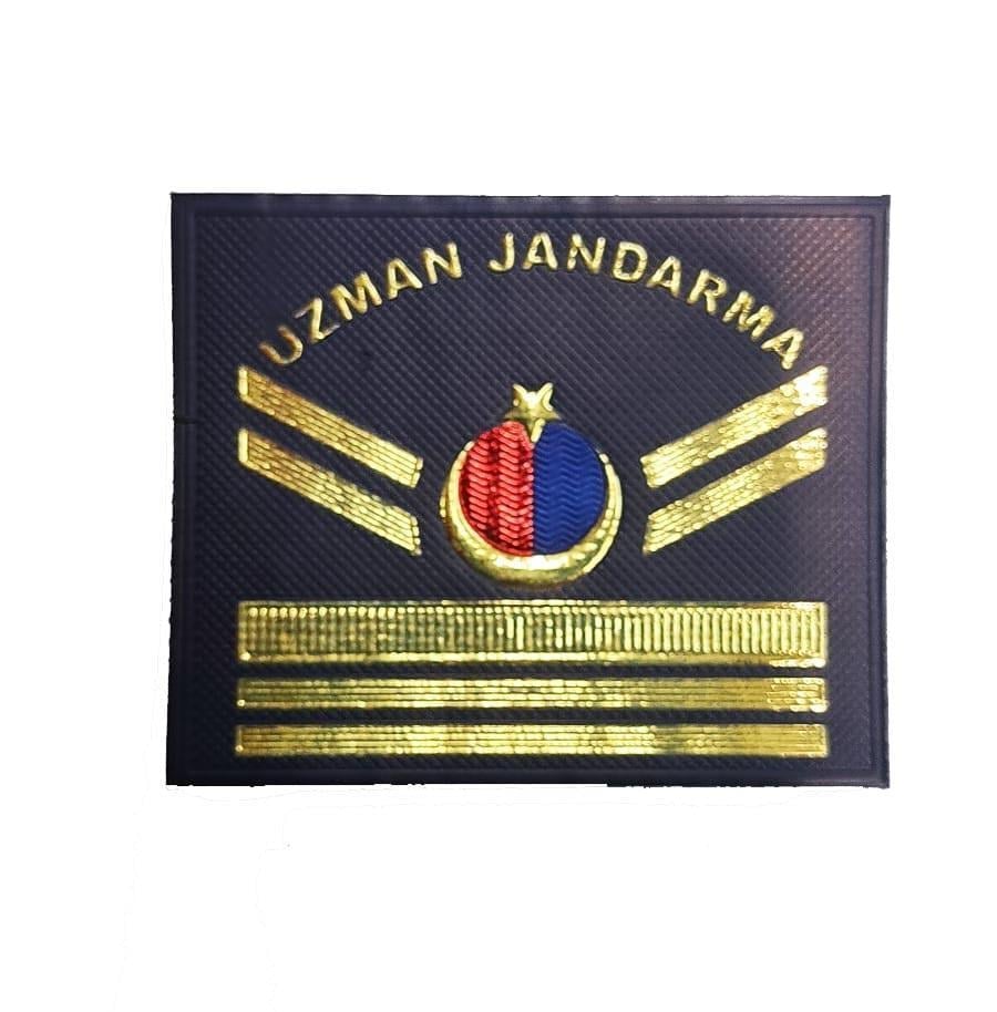 Single Sword Uzman Jandarma Yazılı Asayiş Plastik Rütbe