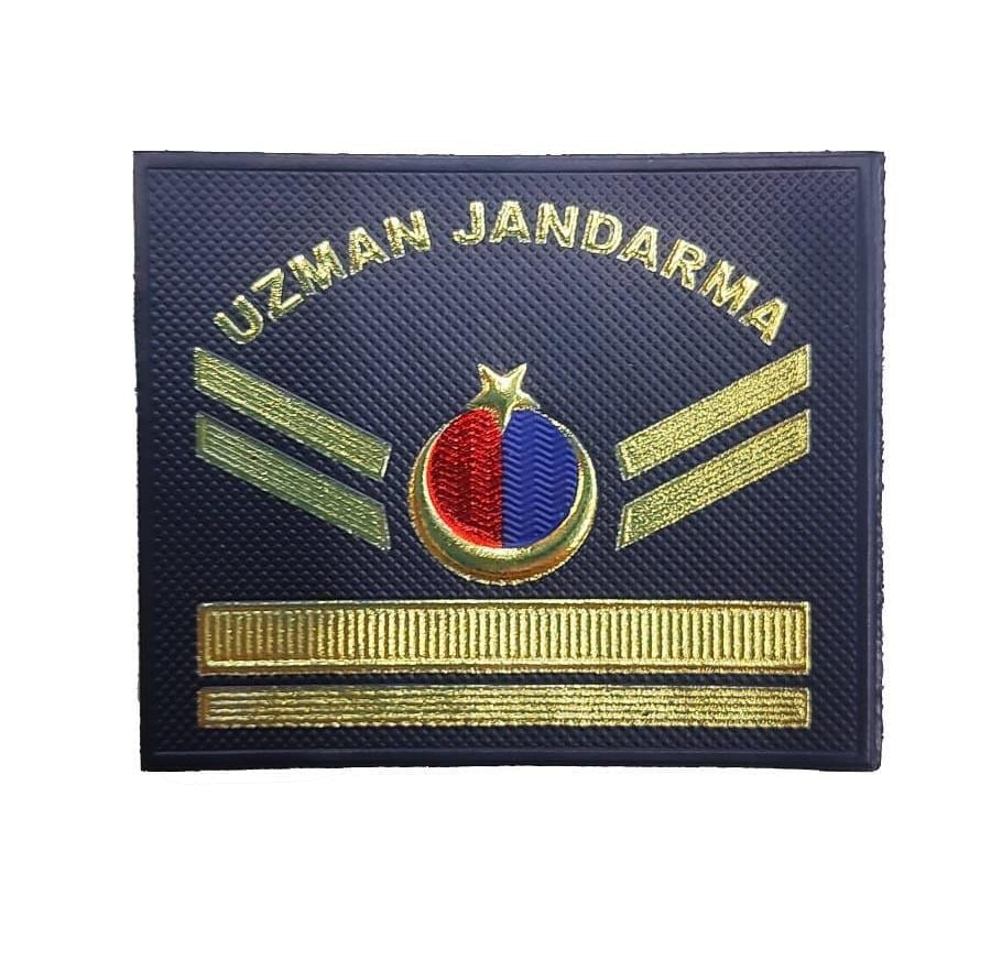 Single Sword Uzman Jandarma Yazılı Asayiş Plastik Rütbe