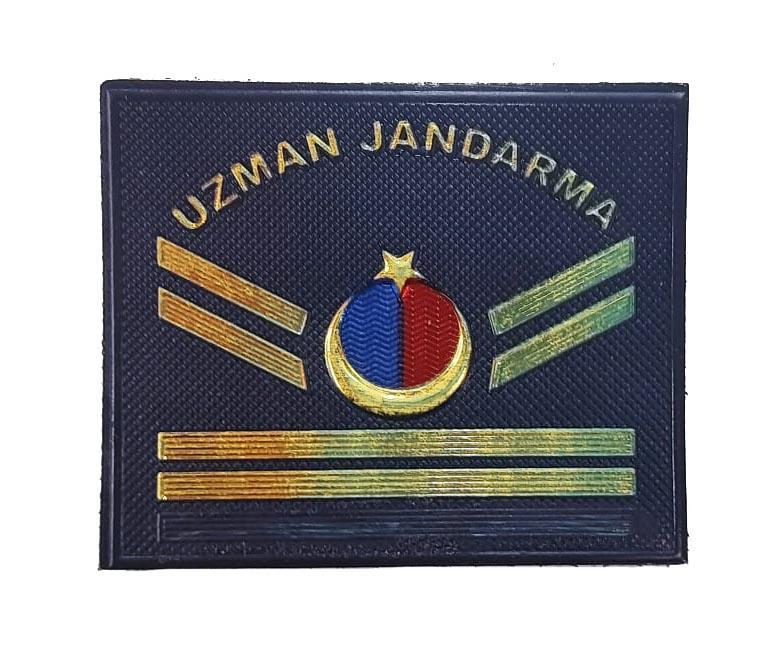 Single Sword Uzman Jandarma Yazılı Asayiş Plastik Rütbe