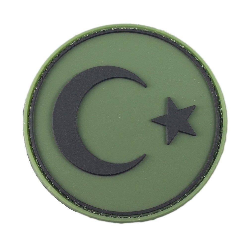 Single Sword Yuvarlak BAYRAK Plastik Patch - Peç
