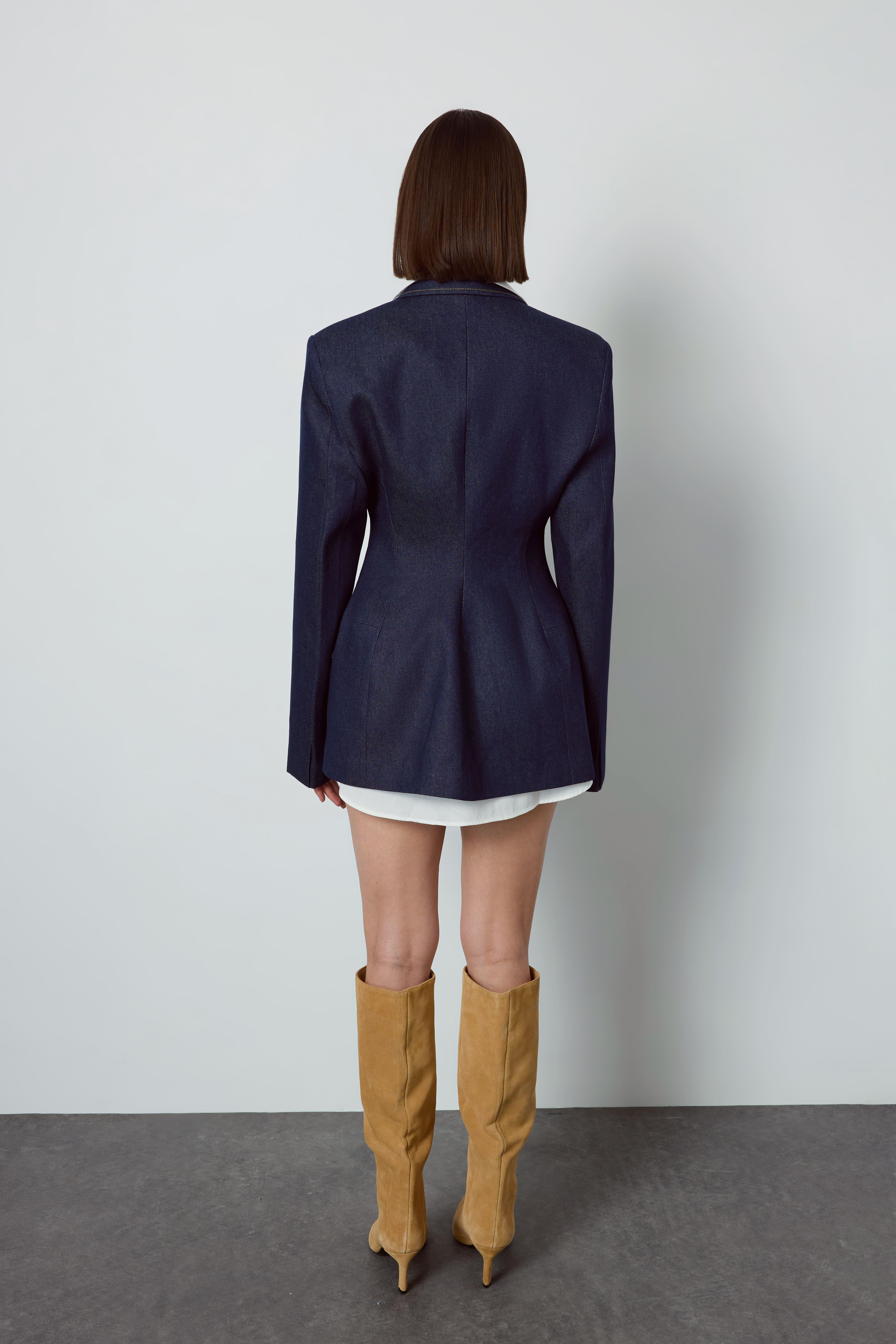 DENIM BELDEN OTURTMALI CEKET