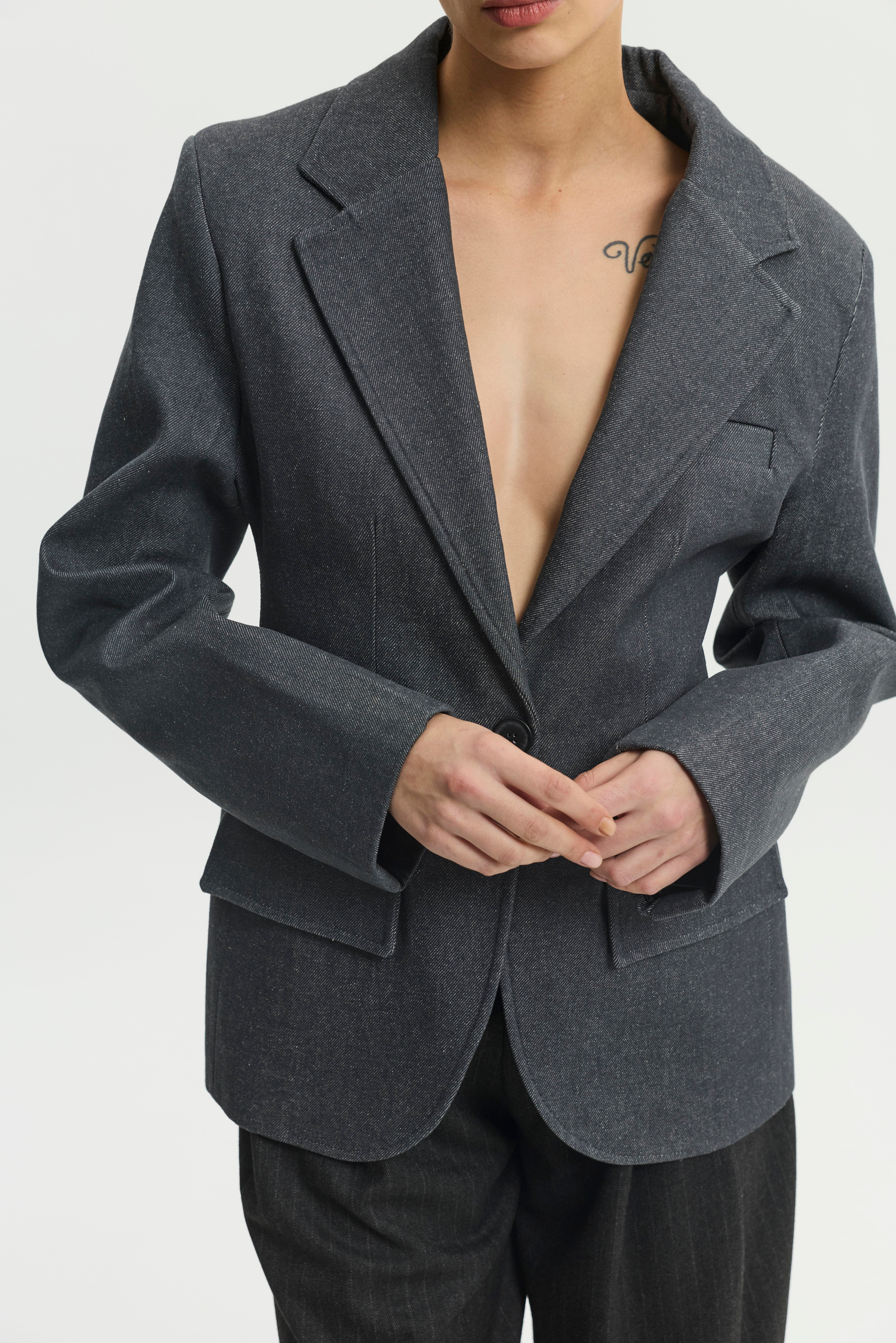 DENIM RV STUDİO TEK DÜĞMELİ CEKET