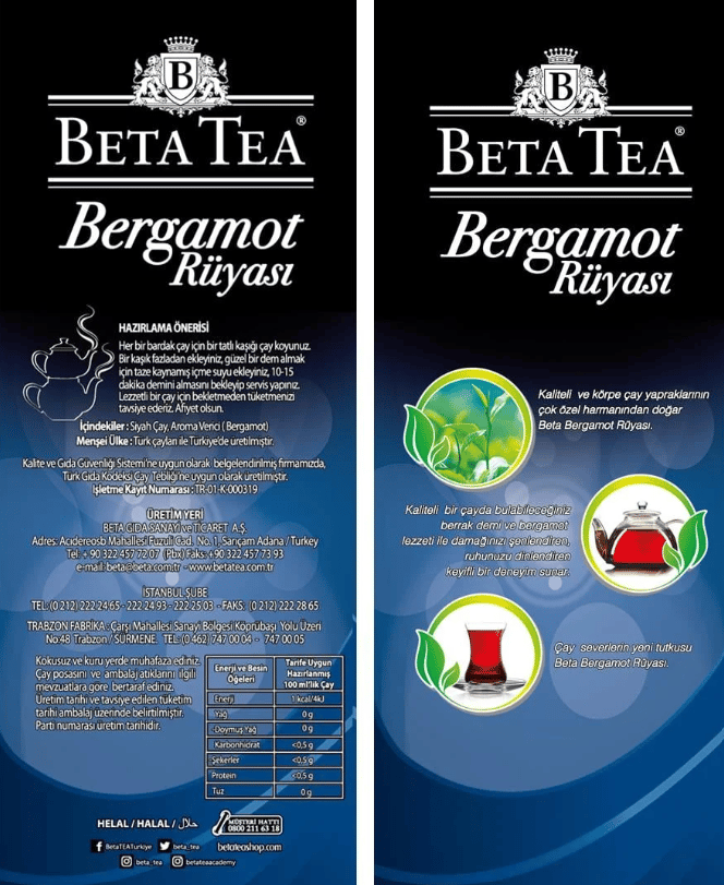 Beta Bergamot Rüyası Türk Çayı 500Gr