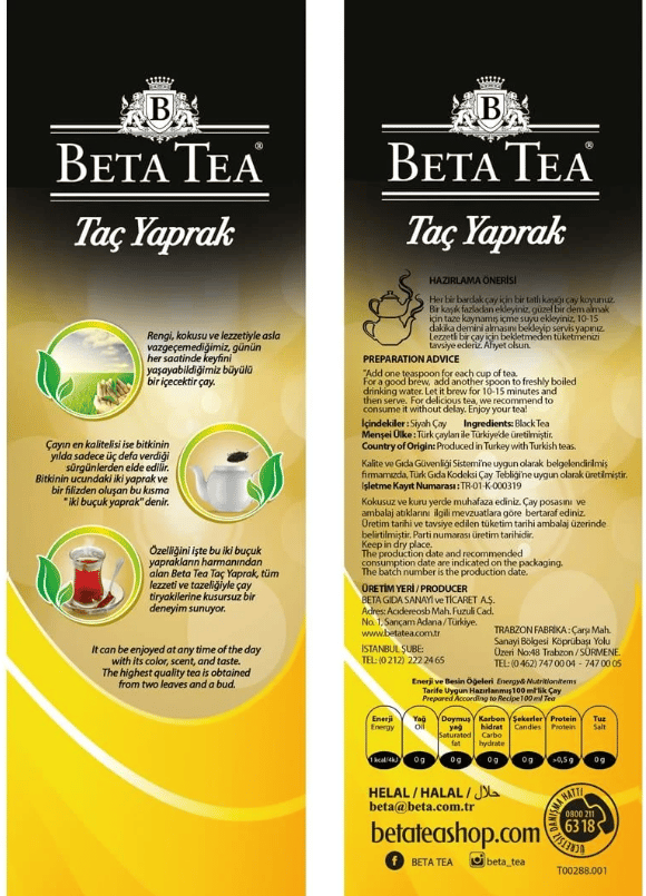 Beta Taç Yaprak Türk Çayı 1000 Gr
