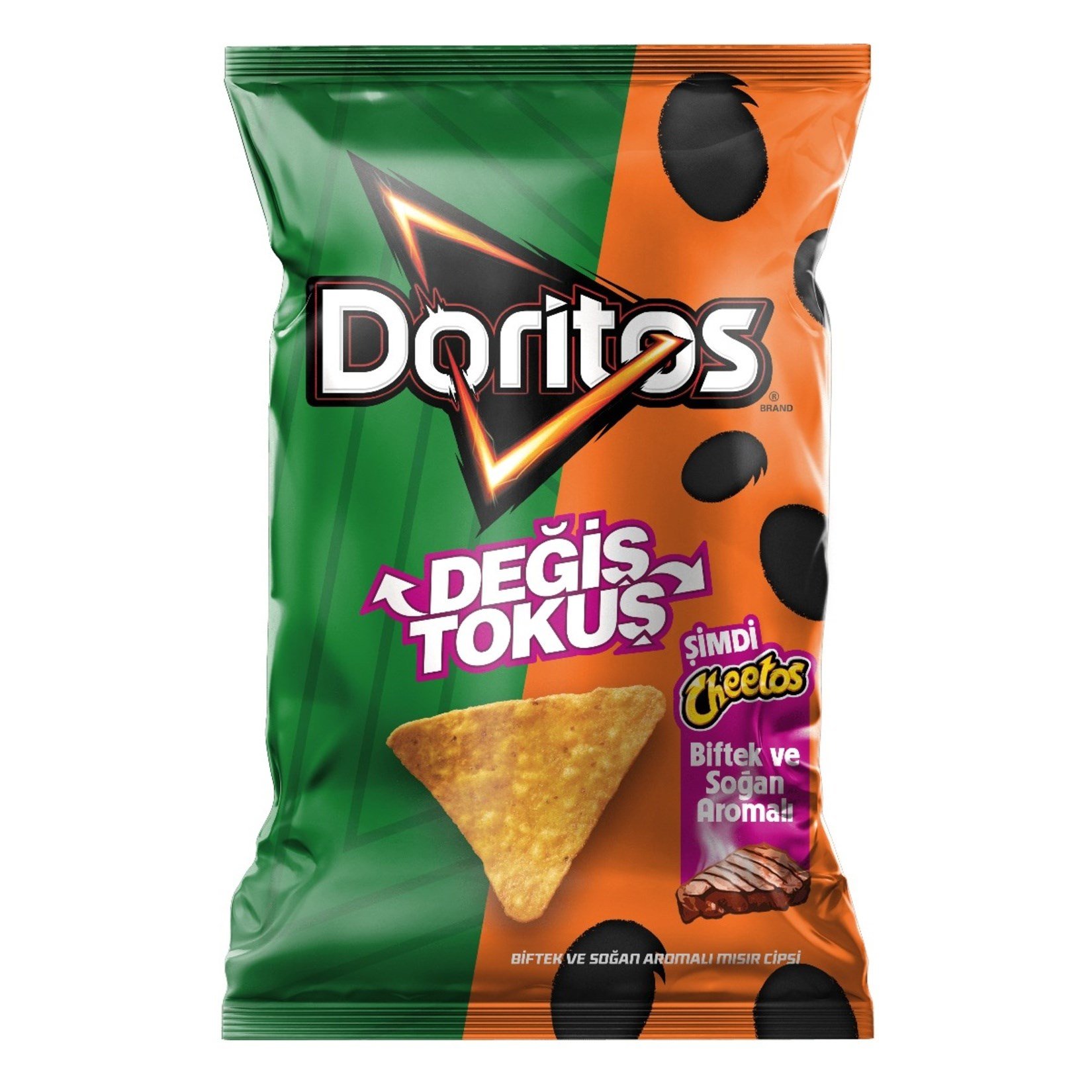 DORİTOS DEĞİŞ TOKUŞ BİFTEK& SOĞAN AROMALI CİPS 115 GR