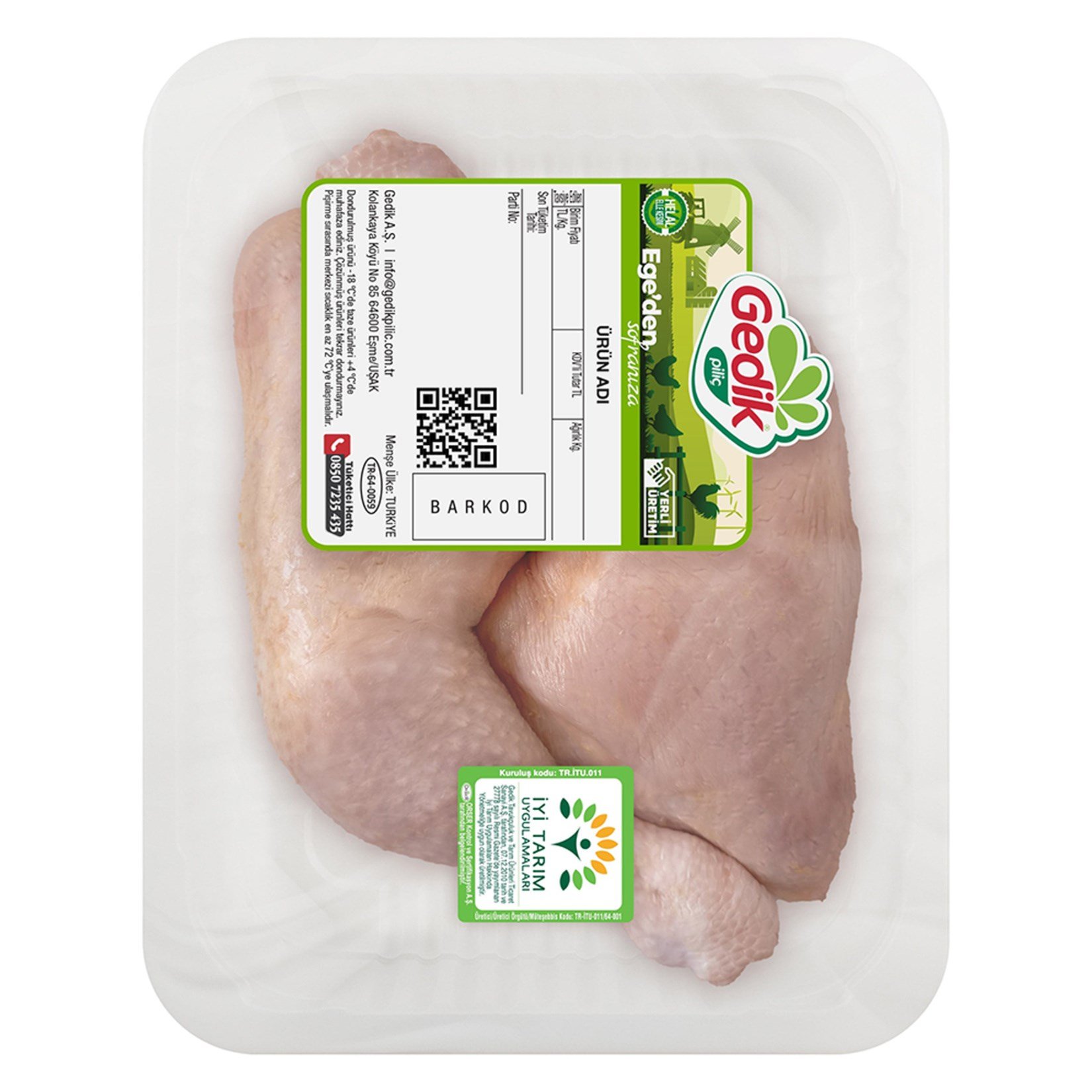GEDİK TAVUK TABAKLI KALÇALI BUT KG