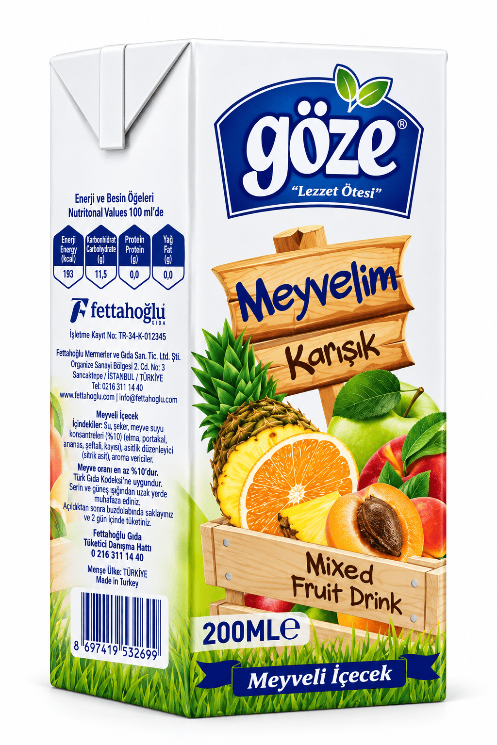 GÖZE MEYVE SUYU KARIŞIK 200 ML 