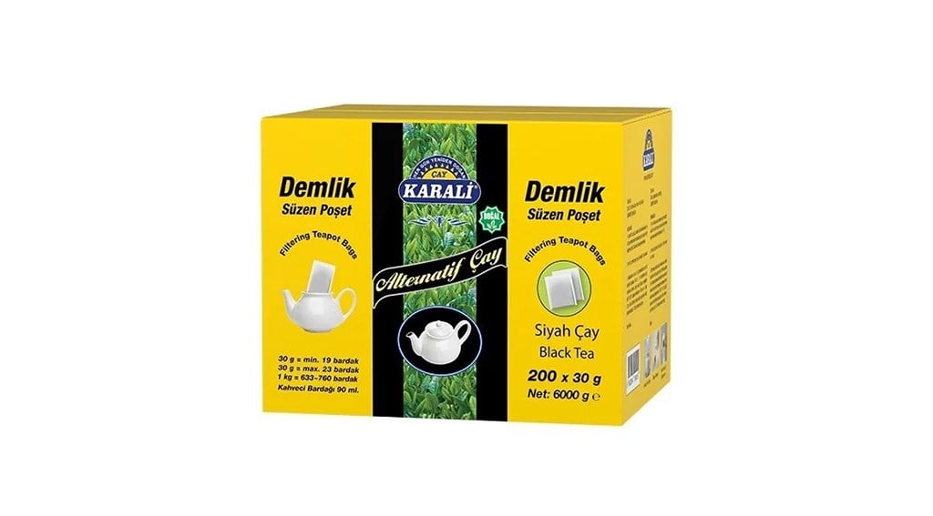 KARALİ DEMLİK SÜZEN POŞET ÇAY 200*30 GR 6 KG