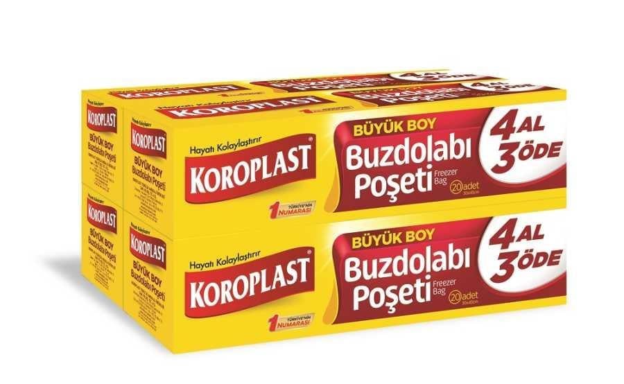Koroplast Buzdolabı Poşeti Büyük Boy 4 Al 3 Öde