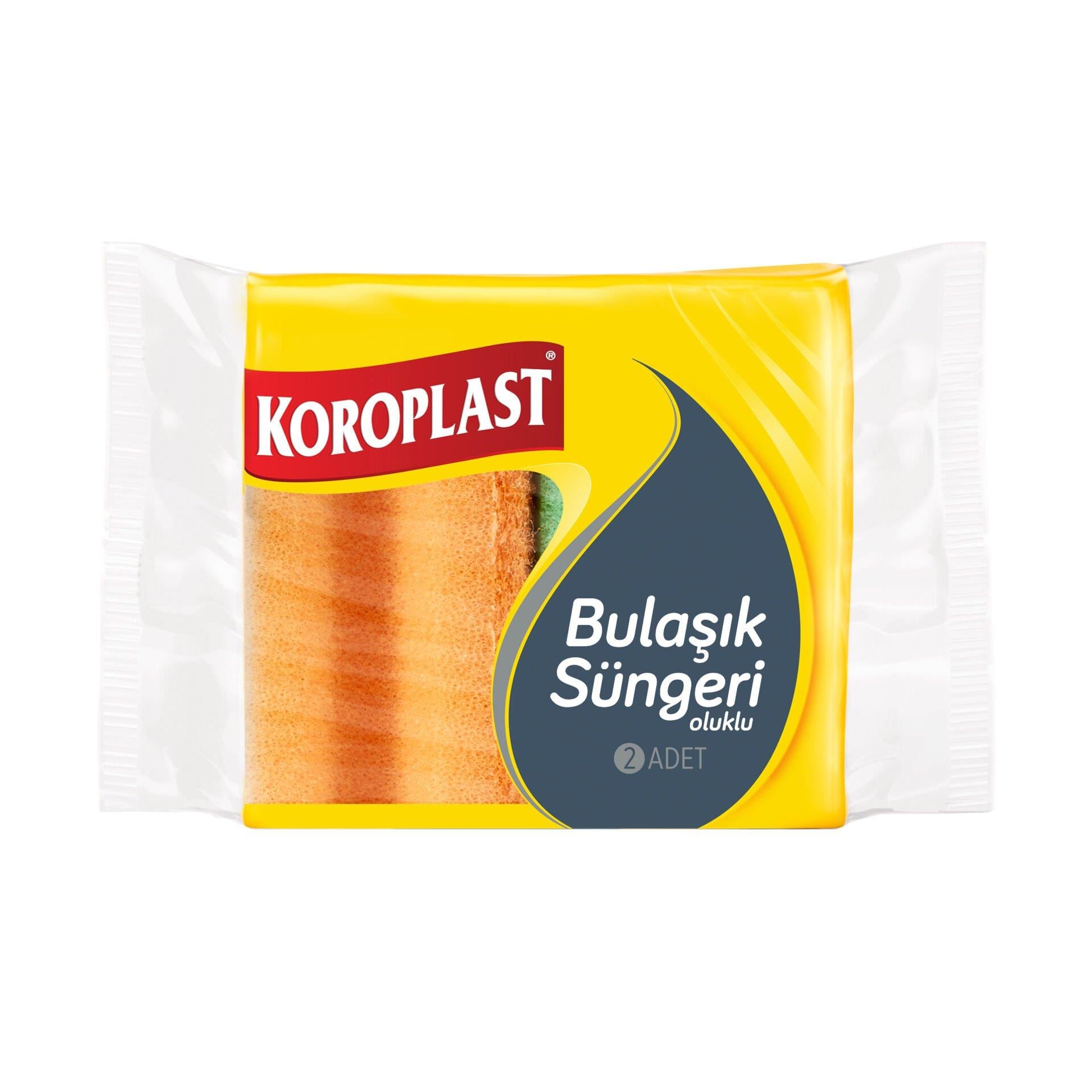 KOROPLAST OLUKLU BULAŞIK SÜNGERİ 2'Lİ  