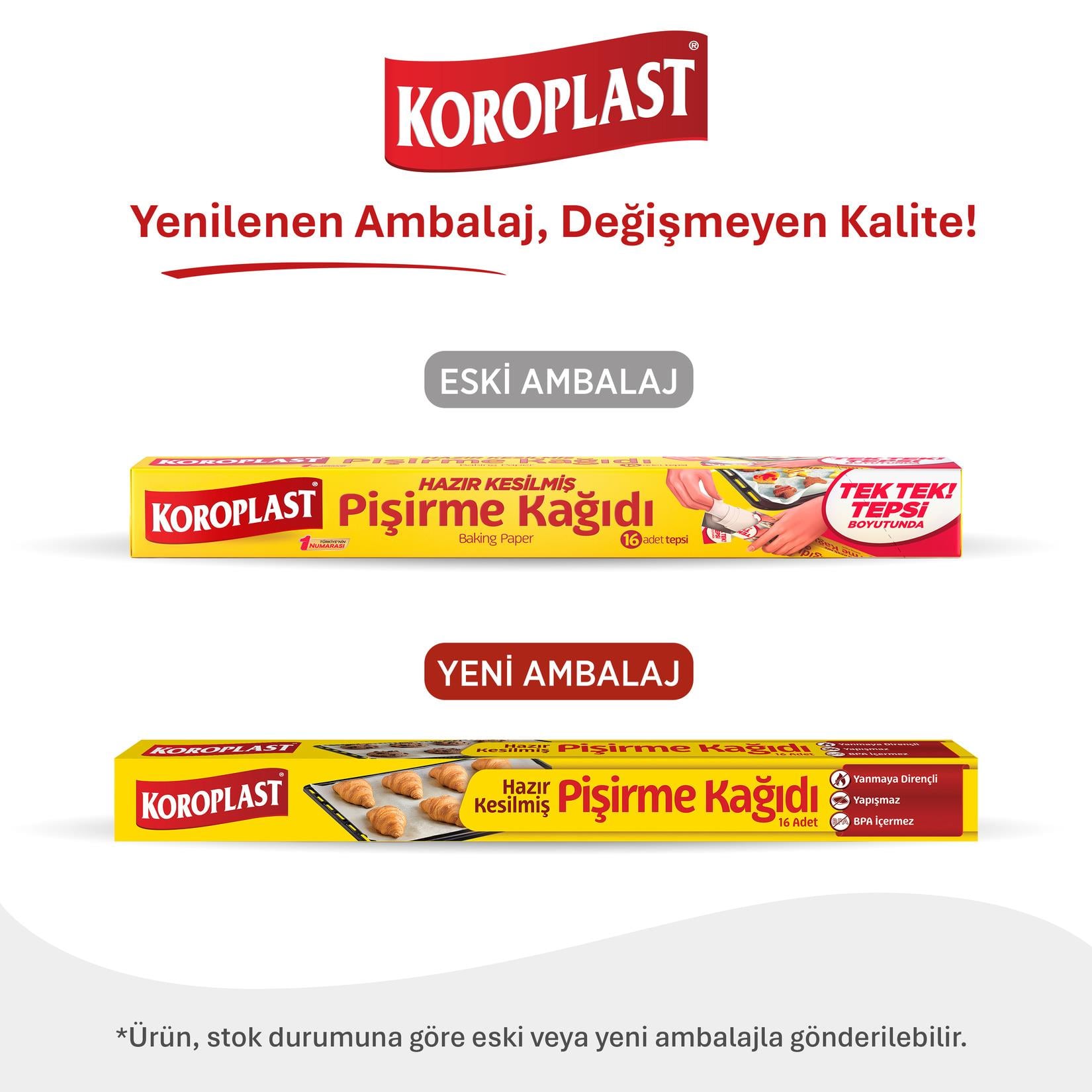 Koroplast Pişirme Kağıdı Hazır Kesilmiş 16'lı