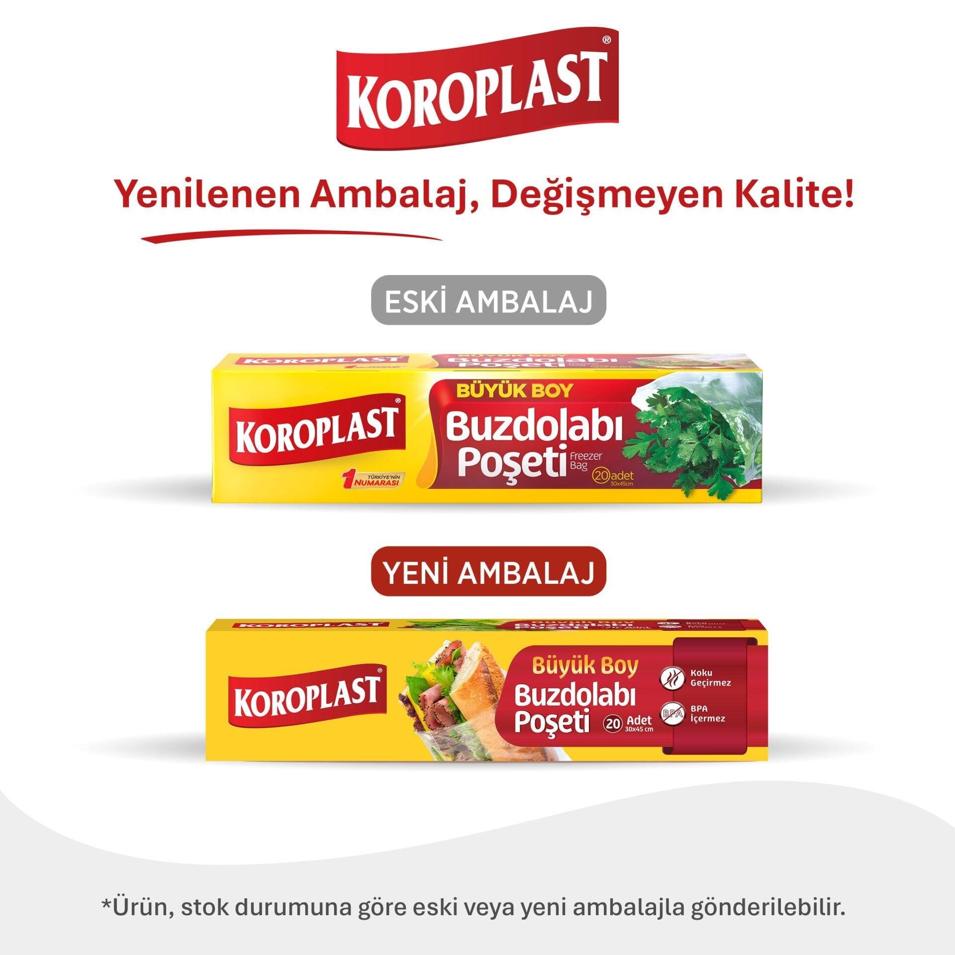 KOROPLAST TEKLİ BUZDOLABI  POŞETİ  BÜYÜK 20'Lİ ST01700084
