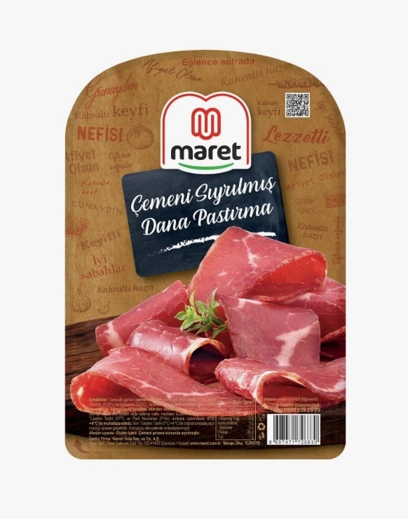MARET PASTIRMA ÇEMENİ SIYRILMIŞ DANA 100 GR