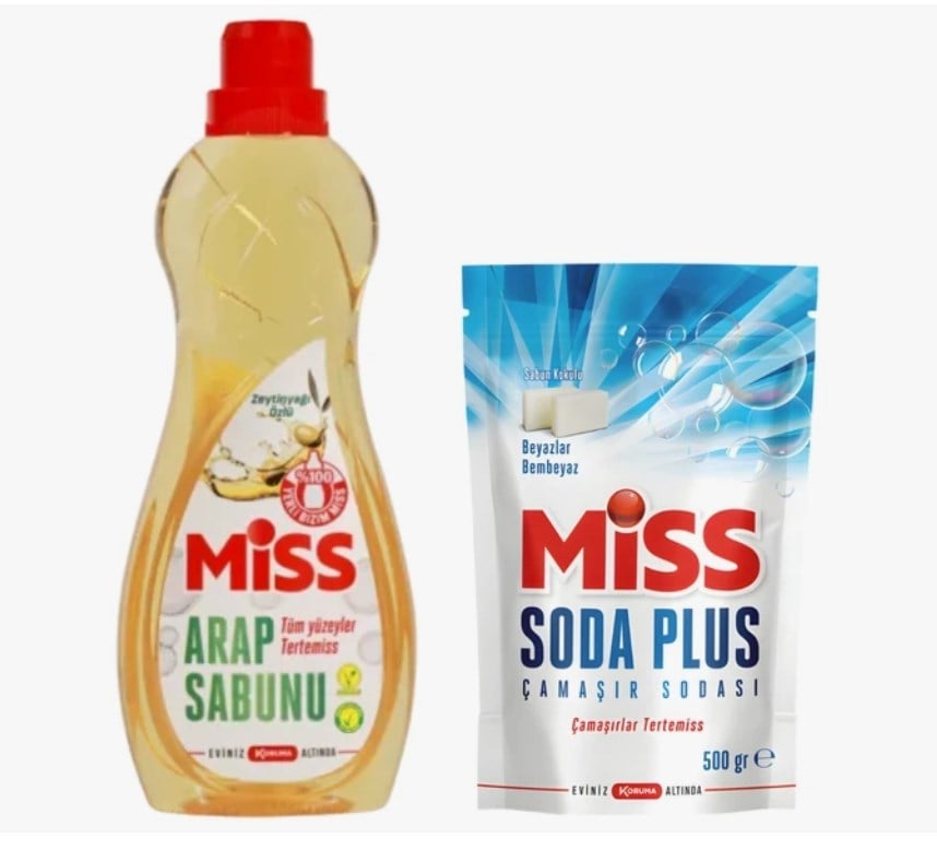 MİSS ARAP SABUNU 1 LT + SODA PLUS 500 GR SÜPER İKİLİ PAKET
