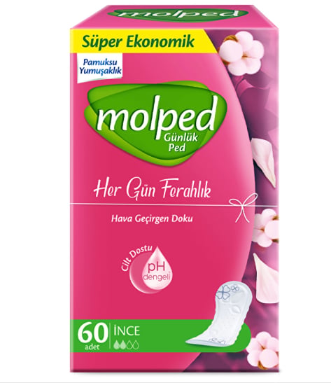 Molped Her Gün Ferahlık Günlük Ped 60'lı